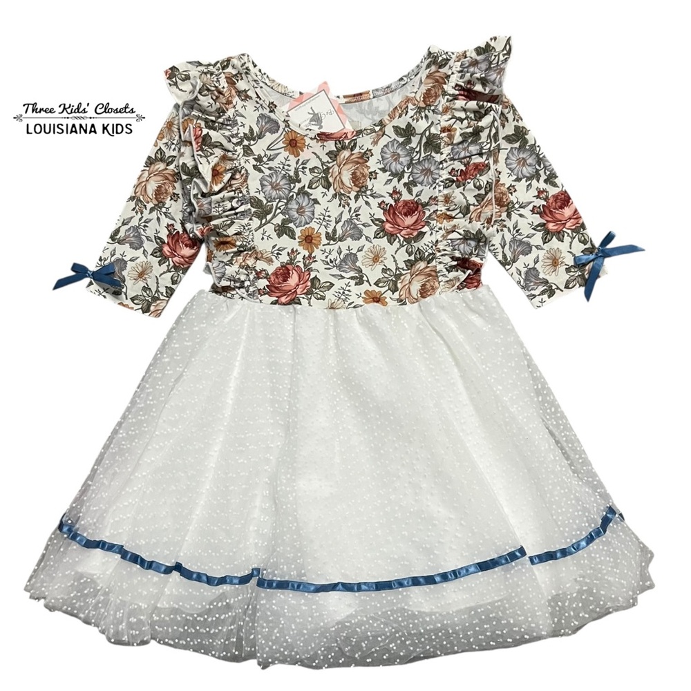 NEW Be Girl Clothing 10Y Floral & Tulle Dress
